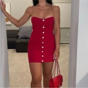 Reformation Neve Cherry Dress Brand New with Tags